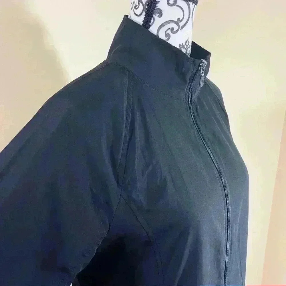 Kyodan Solid Black Full Zip Lightweight Windbreak… - image 7